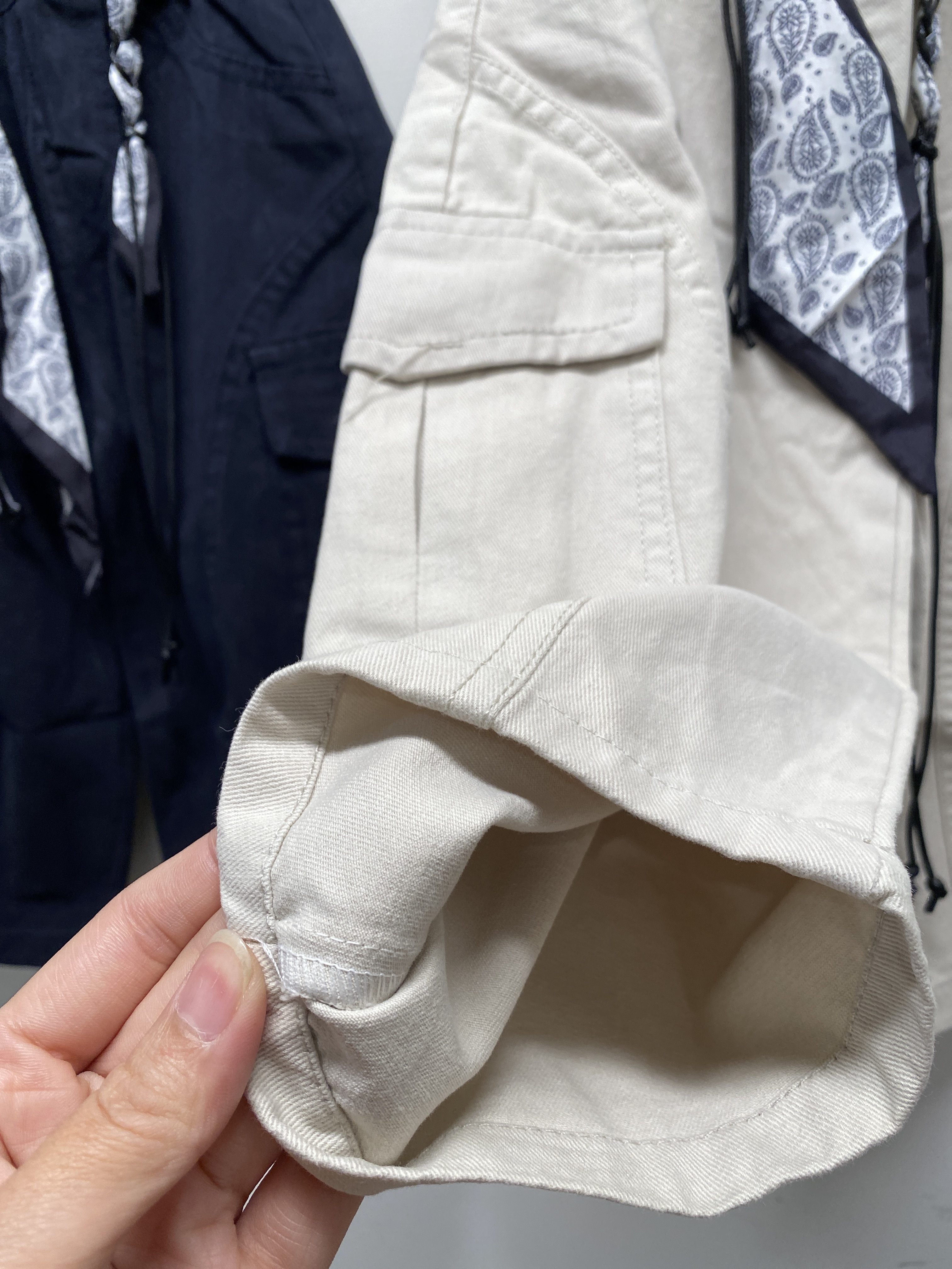 A03515質感綁繩彎刀休閒褲