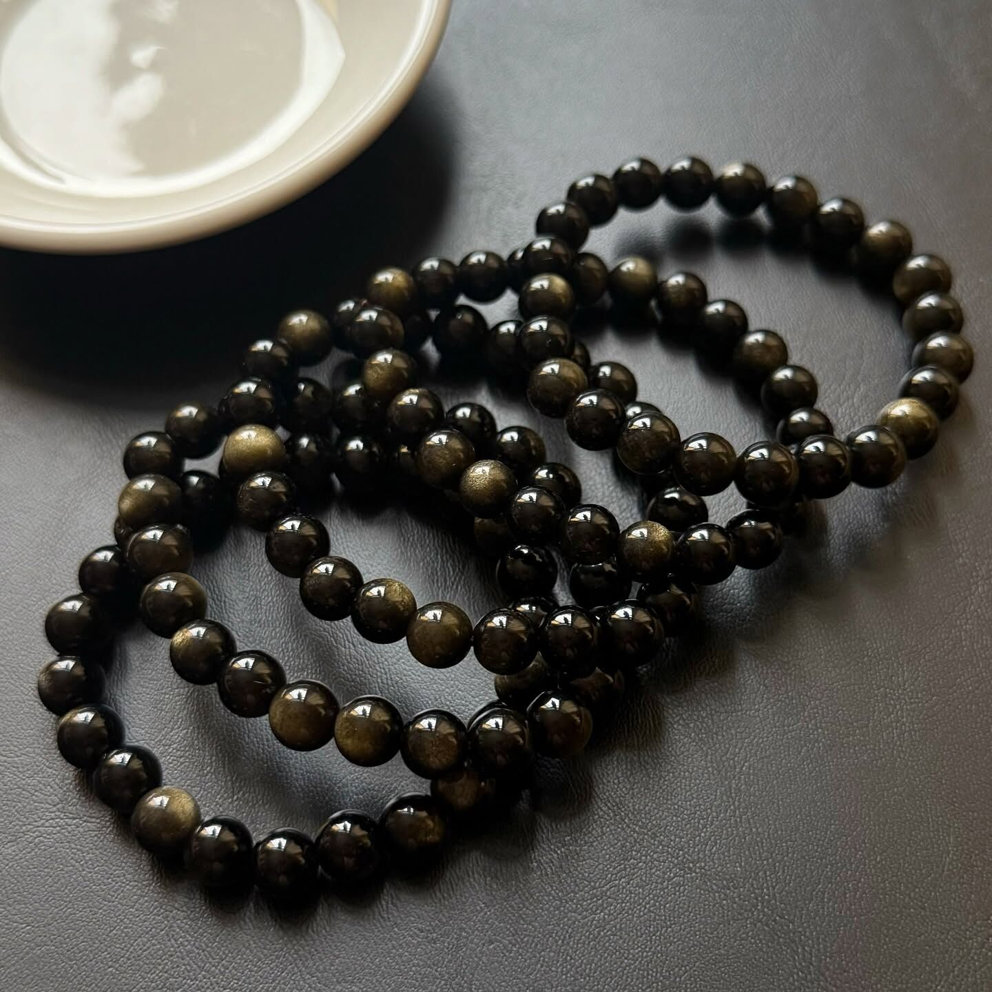 [原石] 金曜石 水晶手串 約 8mm