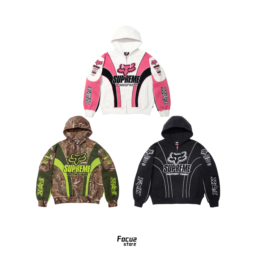 【Focus Store】預購 Supreme x Fox Racing® FW25 Week9 Zip Up Hooded Sweatshirt  拉鍊外套 三色