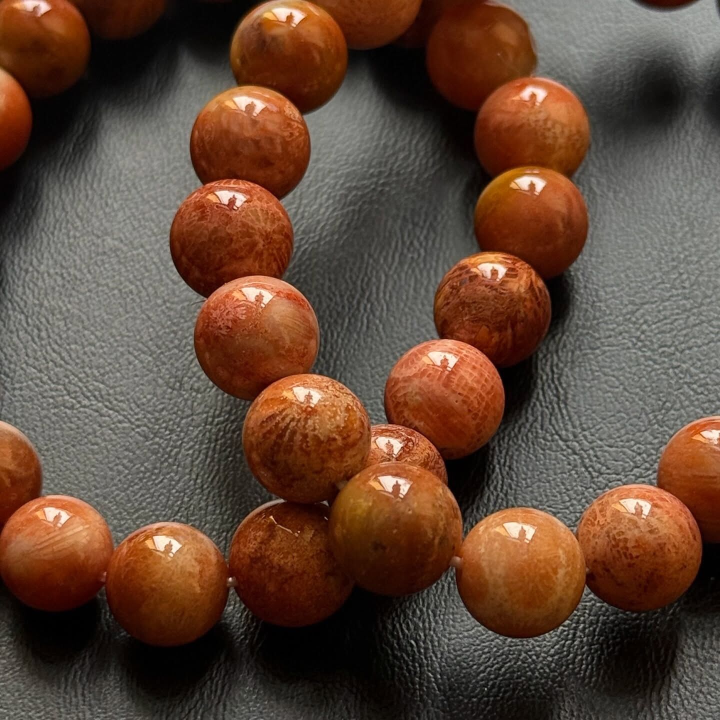 [原石] 紅珊瑚玉 水晶手串