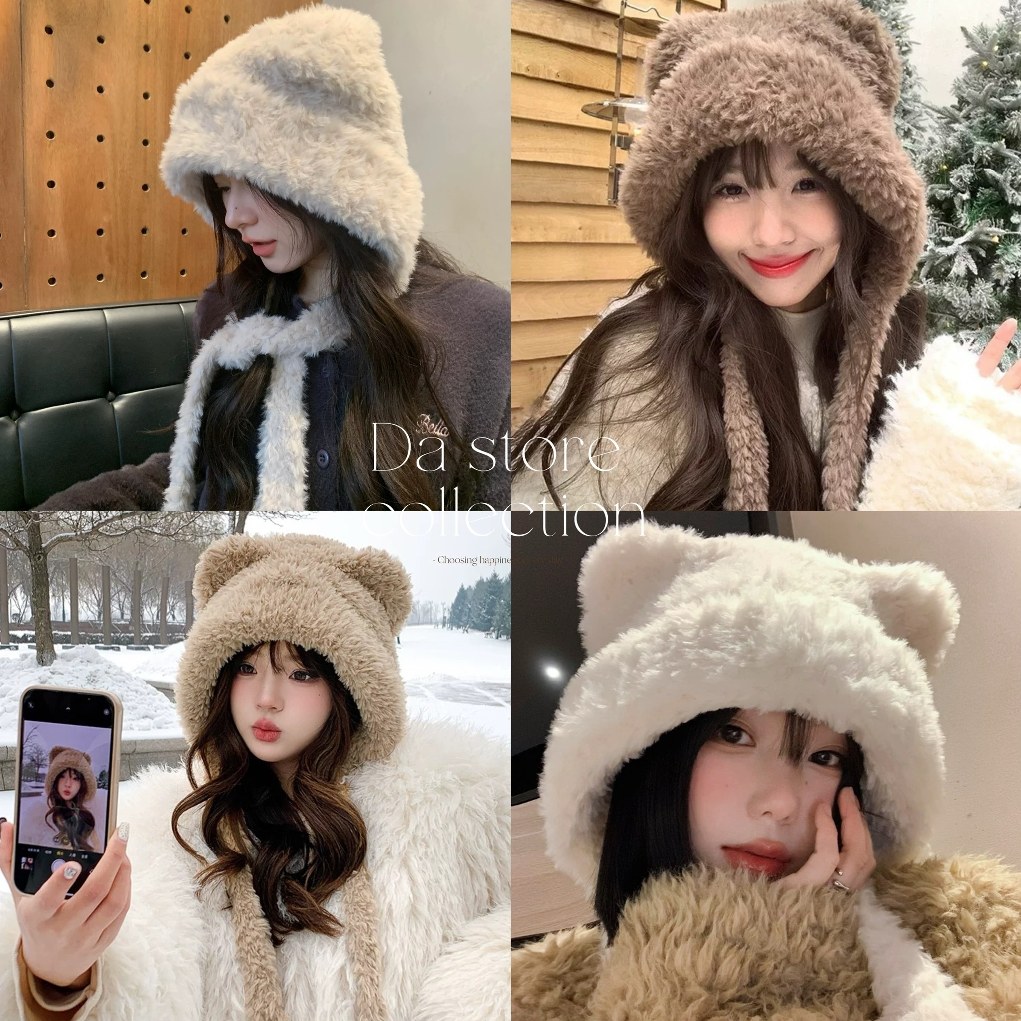 加長毛款/保暖毛毛小貓耳飛行帽/