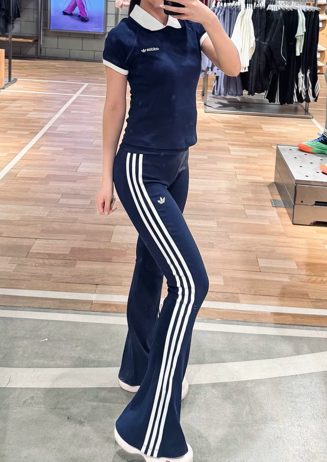 顯瘦神褲 ADIDAS KNIT PANTS 條紋 針織 長褲