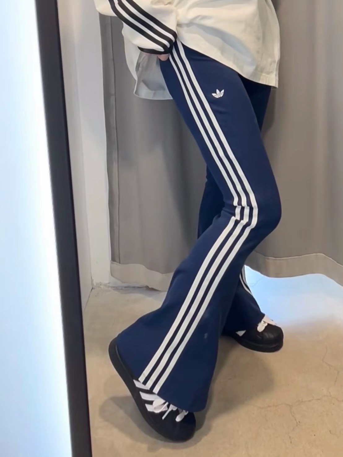 顯瘦神褲 ADIDAS KNIT PANTS 條紋 針織 長褲