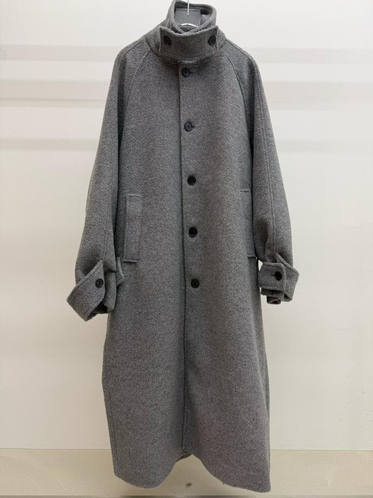 淨色企領開胸長褸 GARMENTS-057JK