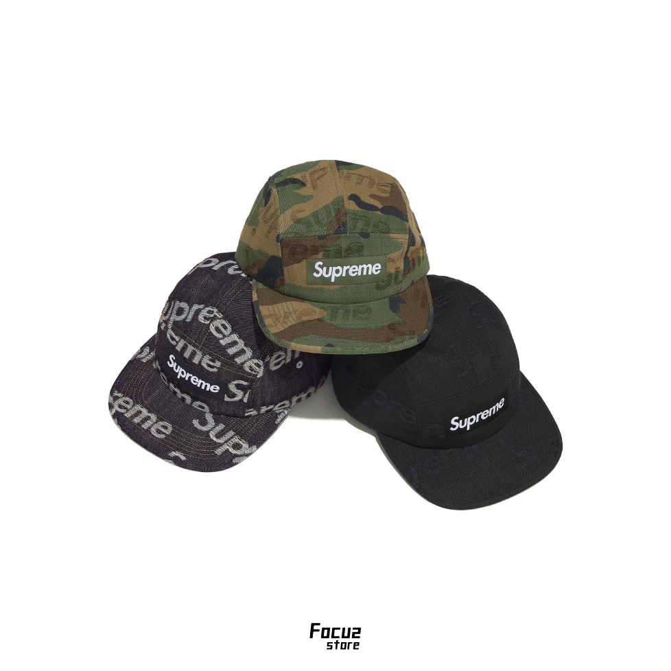 【Focus Store】現貨秒發 Supreme FW25 Week10 Jacquard Logos Denim Camp Cap 五分割帽 三色