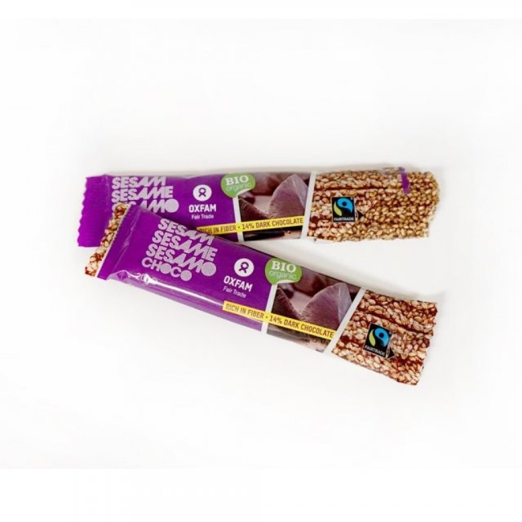 Oxfam 公平貿易有機朱古力芝麻棒 20g