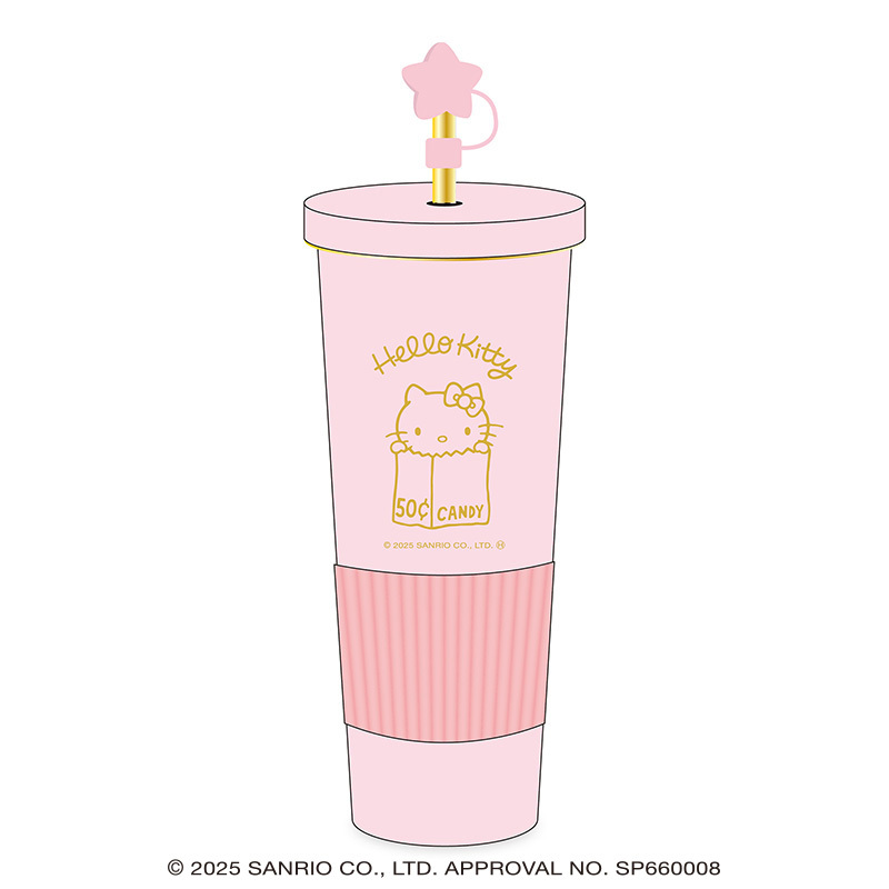 KT【073】GA-9488  Hello Kitty展-不鏽鋼隨行杯750ml-粉