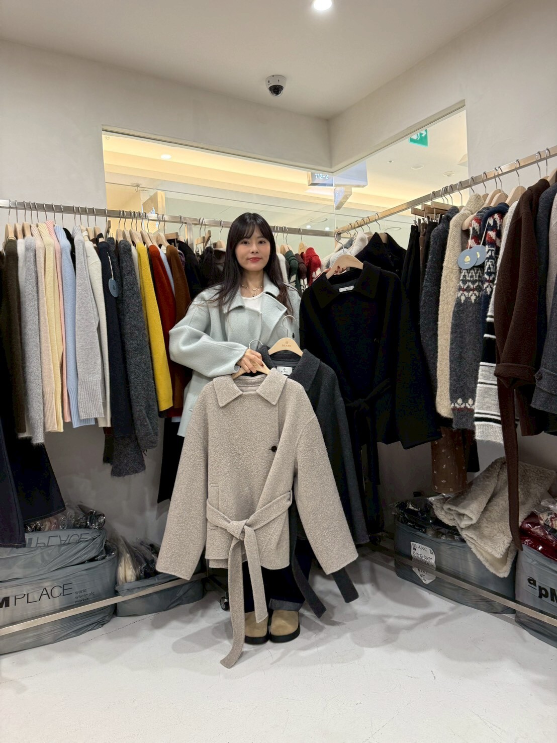 MB5229 反領前頁綁腰外套