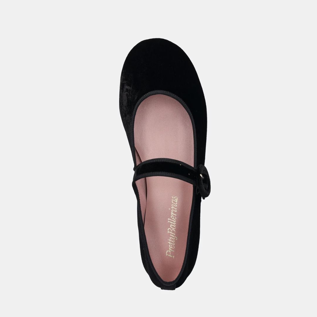 1PB1113-021 PRETTY BALLERINAS Faye Baleriny Black Leather #52553_001 (S-K11-E)