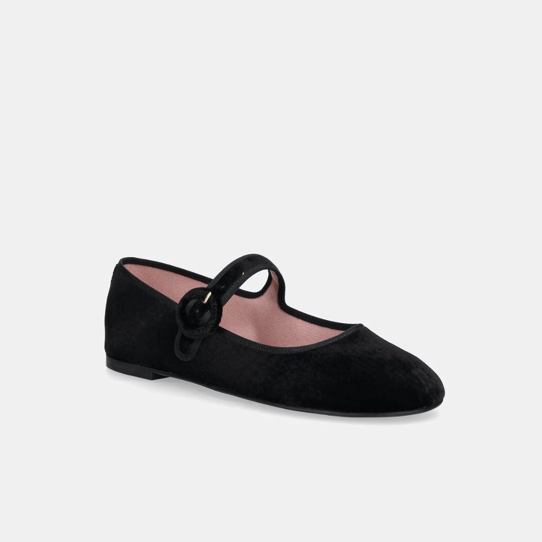 1PB1113-021 PRETTY BALLERINAS Faye Baleriny Black Leather #52553_001 (S-K11-E)