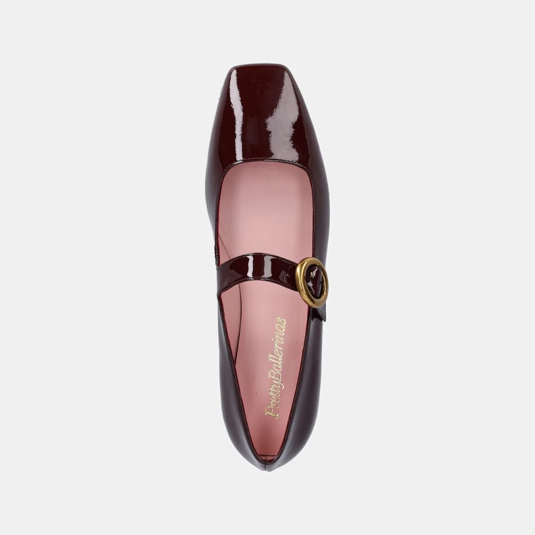 1PB1113-022 PRETTY BALLERINAS Leather Ballerinas Camille Burgundy #52659_001 (S-K11-E)
