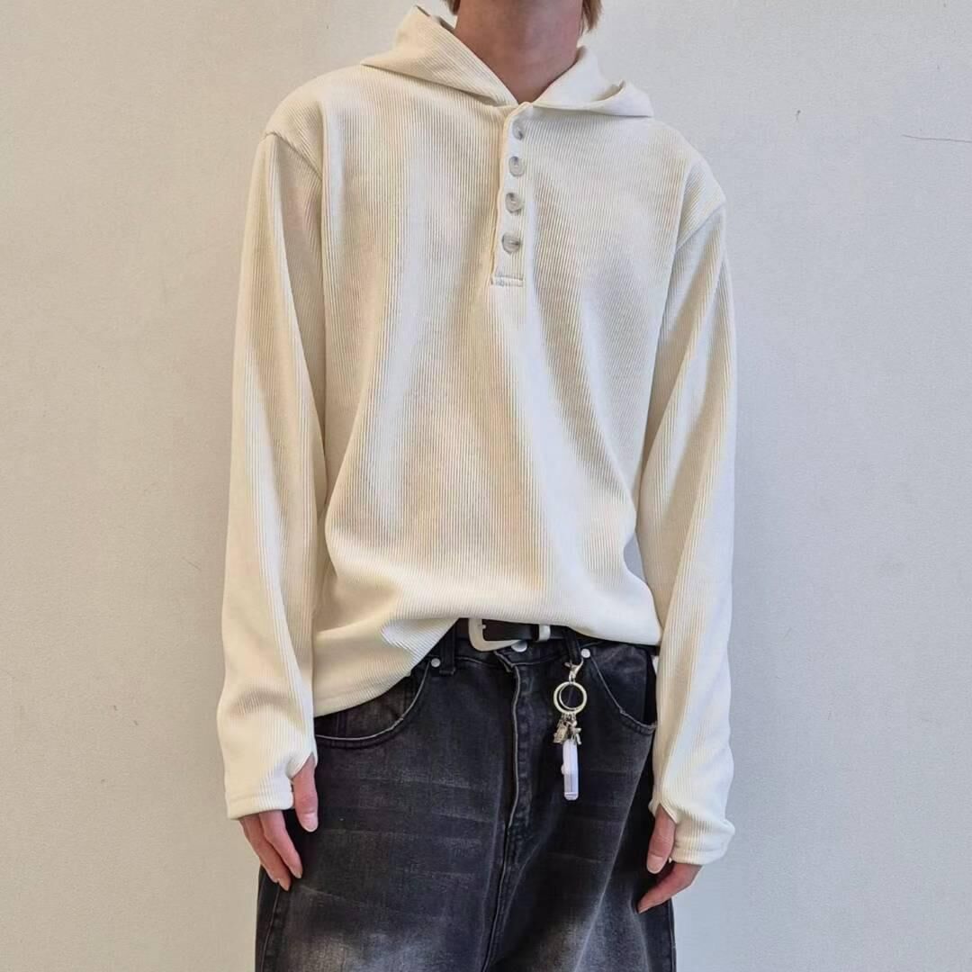 暗直紋連帽長袖衫 And Liberty-048T