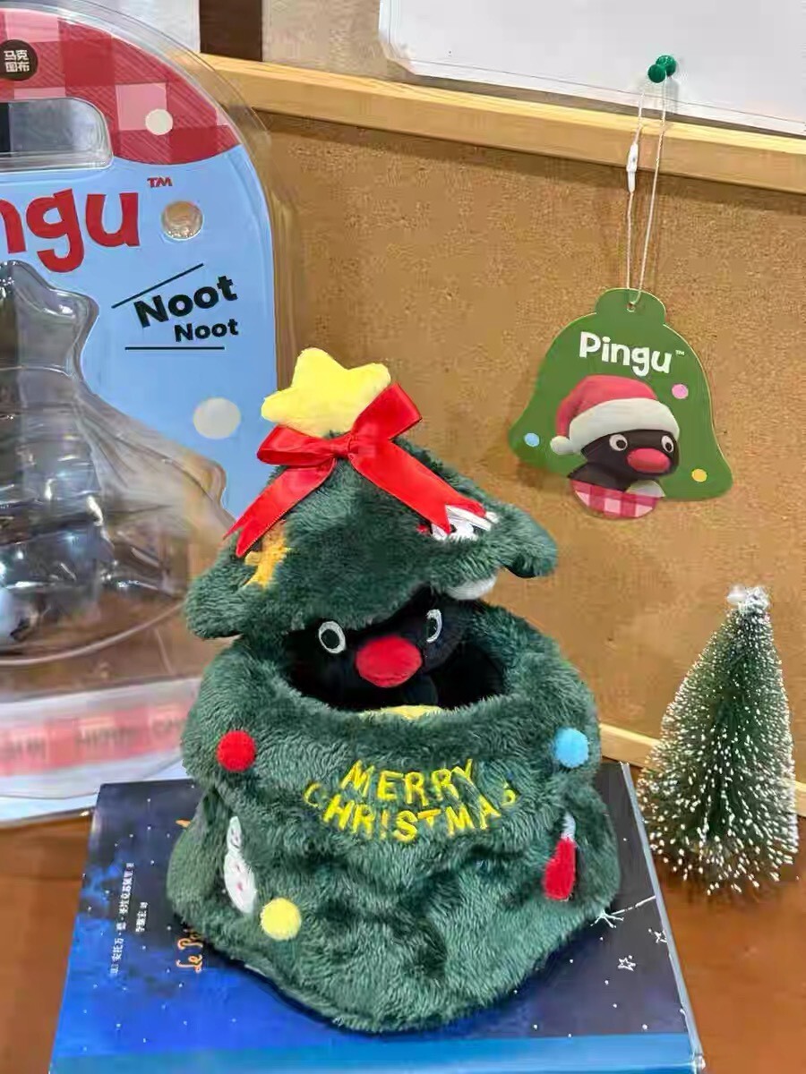 馬克圖布 Pingu 立體絨毛 聖誕樹 公仔 娃娃 玩偶 聖誕禮物 擺飾 - 正版授權