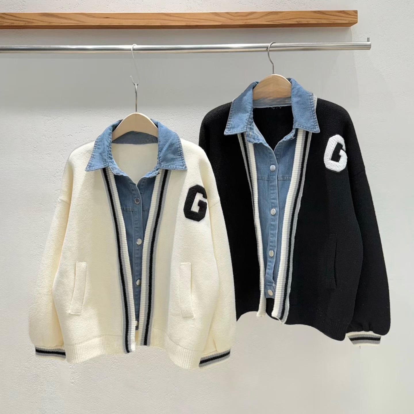 韓國 -牛仔拼冷2IN1