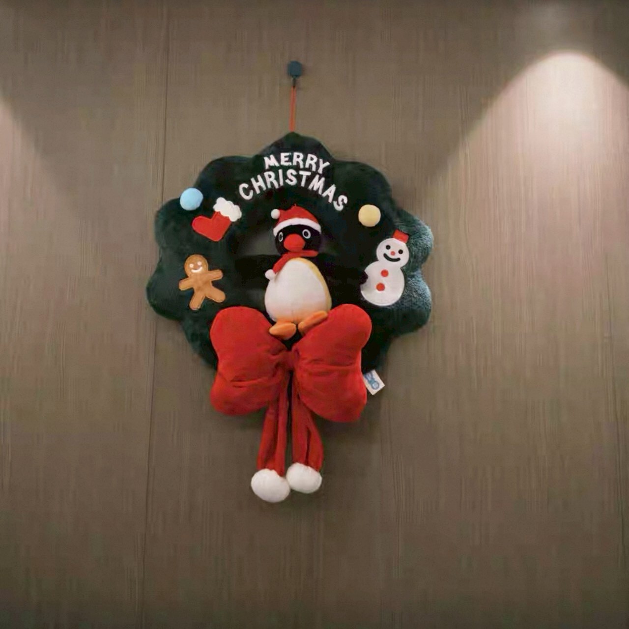 馬克圖布 Pingu 立體絨毛 聖誕 花環 花圈 聖誕禮物 擺飾 - 正版授權