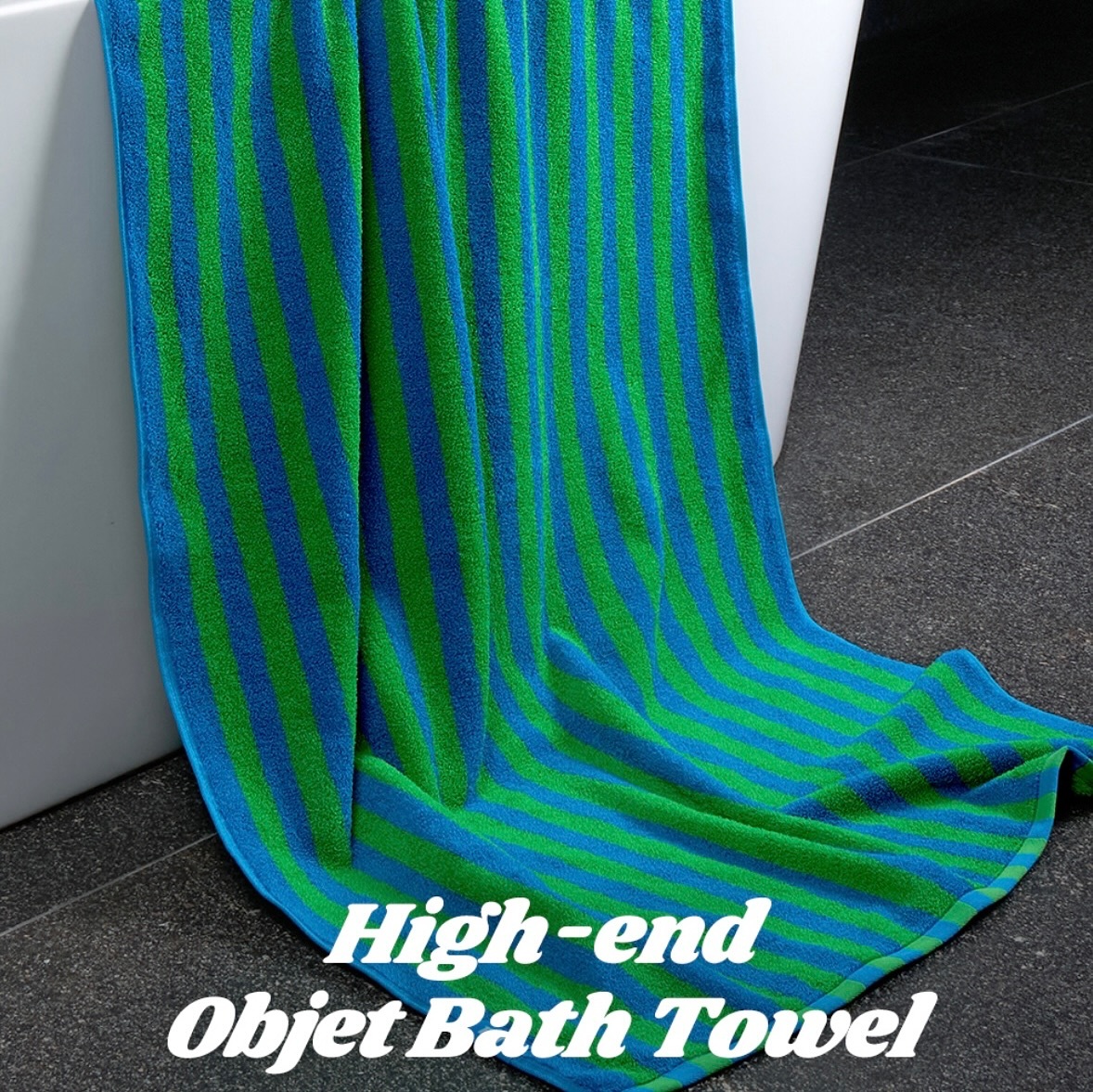 TETO- 條紋游泳浴巾