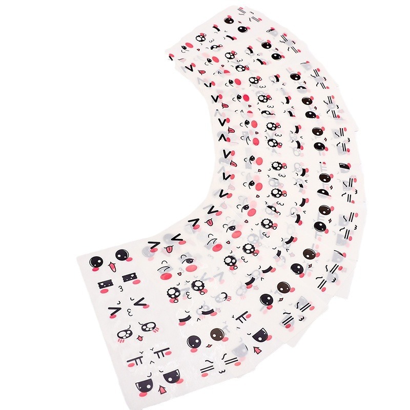 【台灣現貨速發】可愛雞蛋貼 透明表情貼紙 貼紙｜一張１２貼