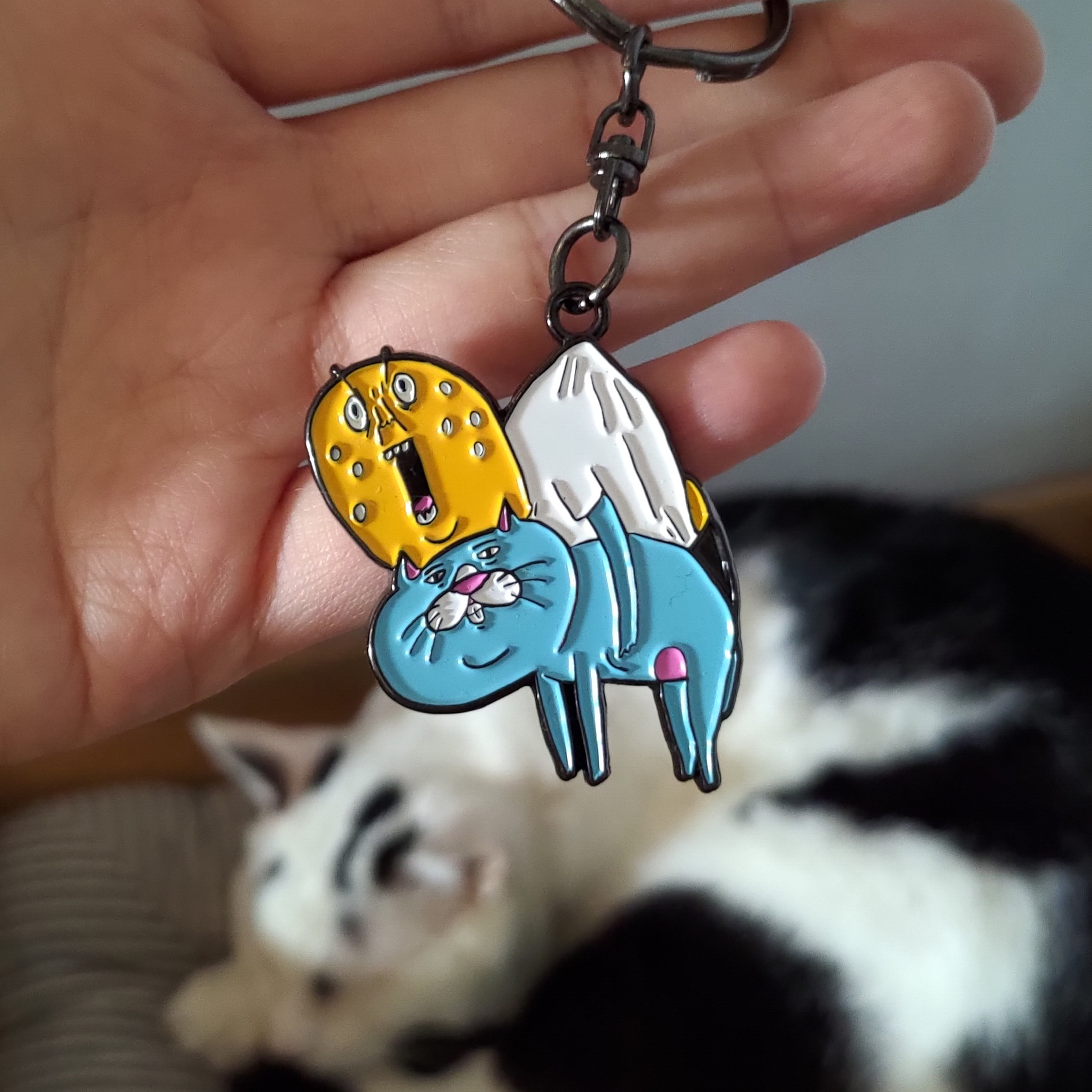 【ehcat貓室友】金屬鑰匙圈-微瑕疵-藍手特別版