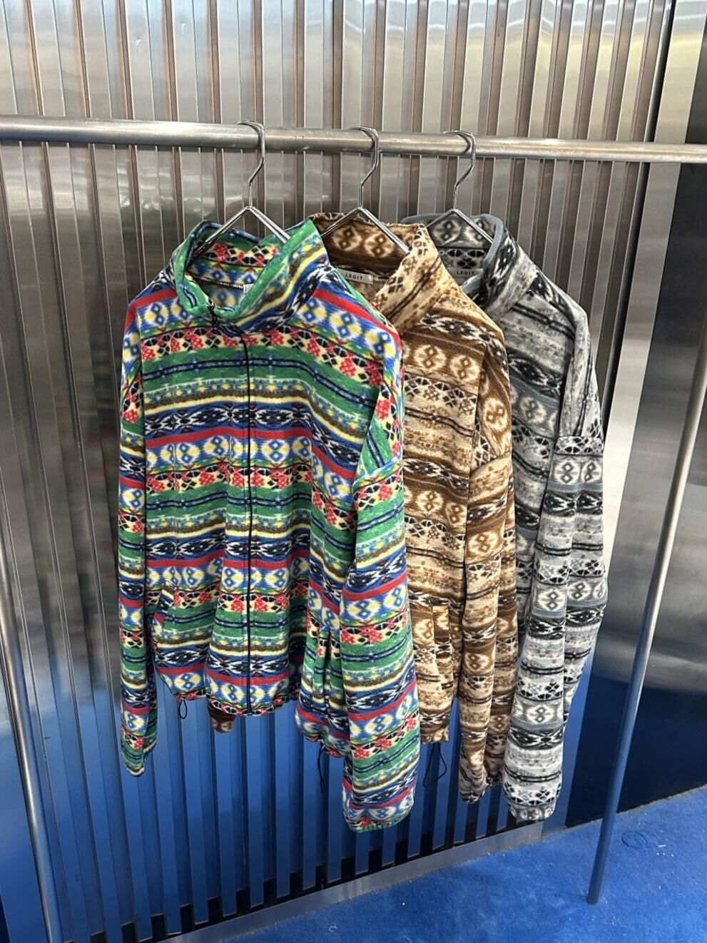 企領民族花拉鍊毛絨外套 LEGIT-074JK