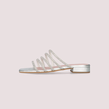 1PB0109-108 [PRETTY BALLERINAS] Eva Sandals Silver Metallic Leathers #53079_001 (BR)