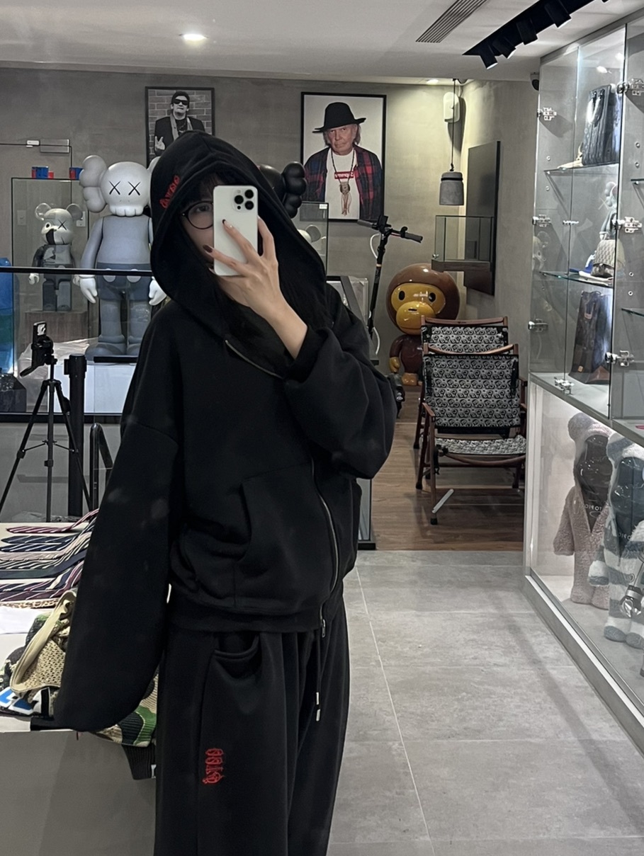 OOTD刺繡重磅棉外套