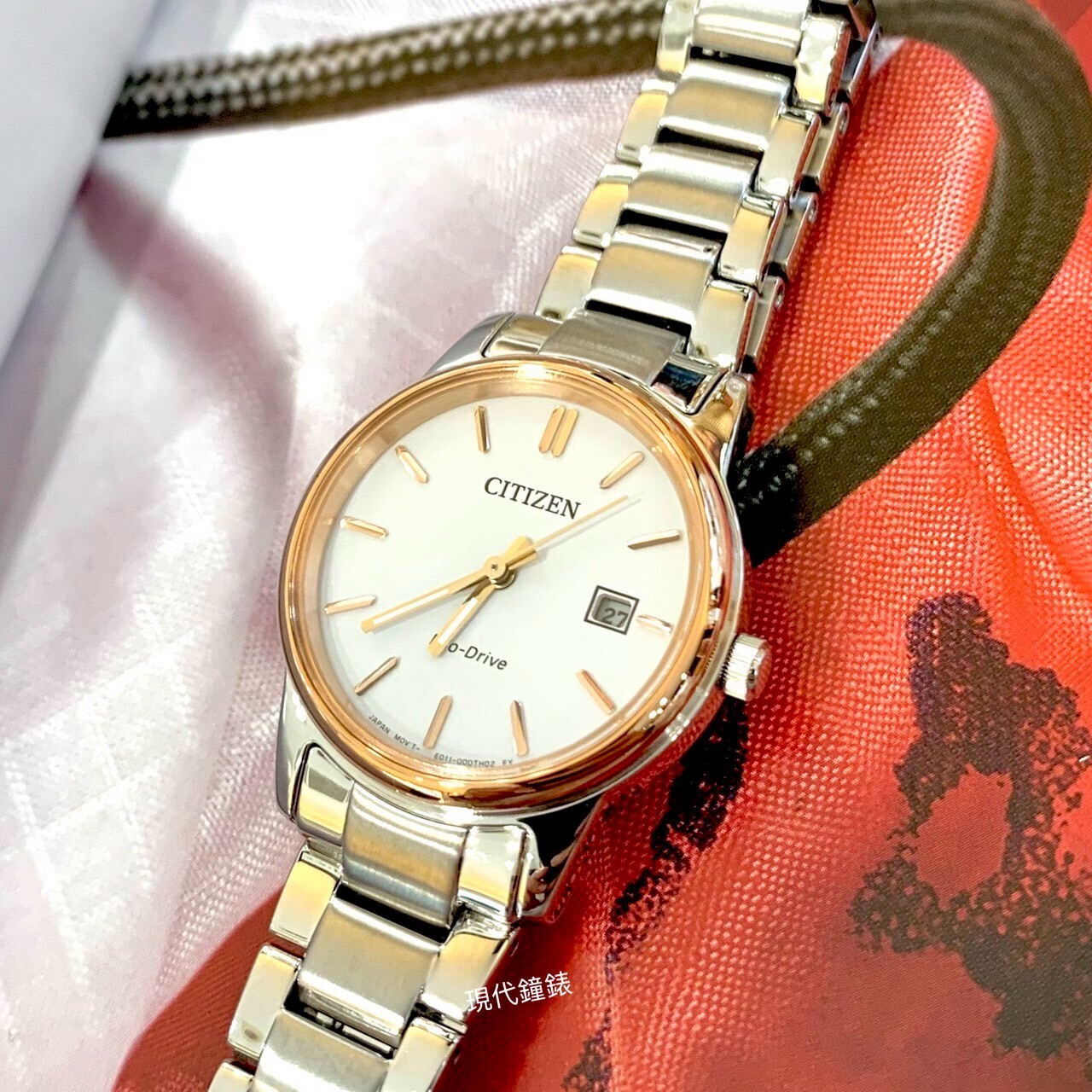 【CITIZEN 星辰】大三針光動能EW2319-97A 27.5mm 現代鐘錶