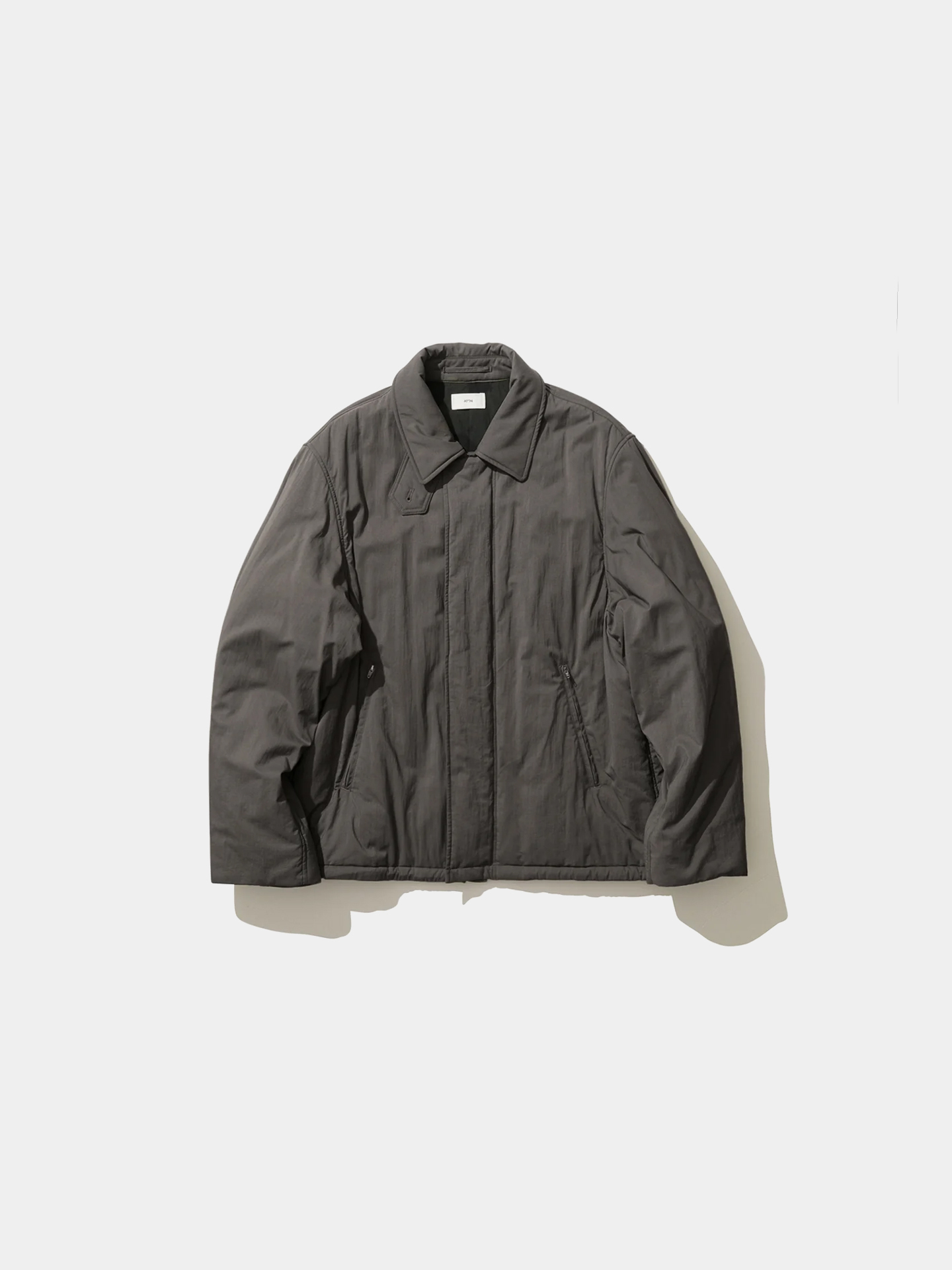 ATON HARRINGTON JACKET グレー ATON Mat Airly Nylon Wool Padded Harrington Jacket Khak