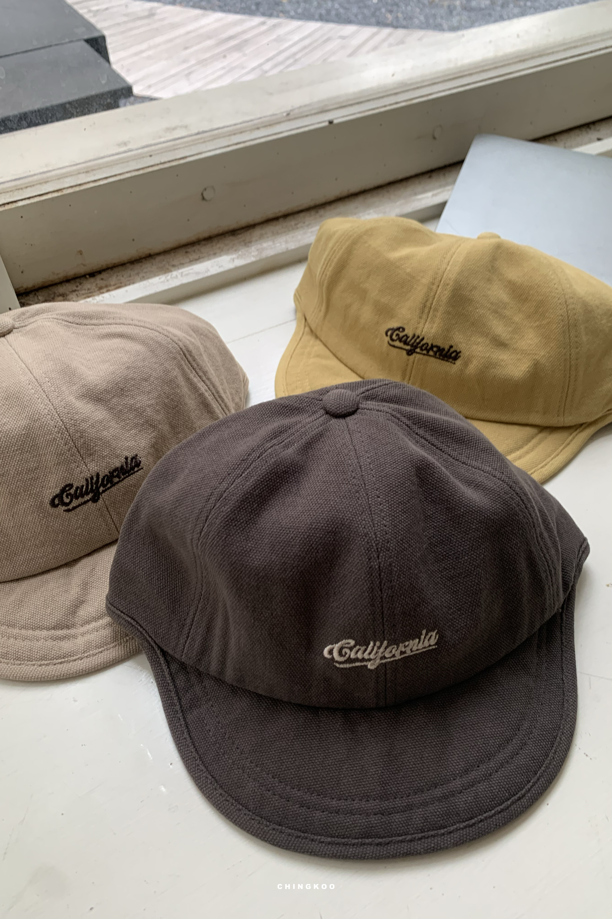 |韓國Korea|秋色字母刺繡帽 3色