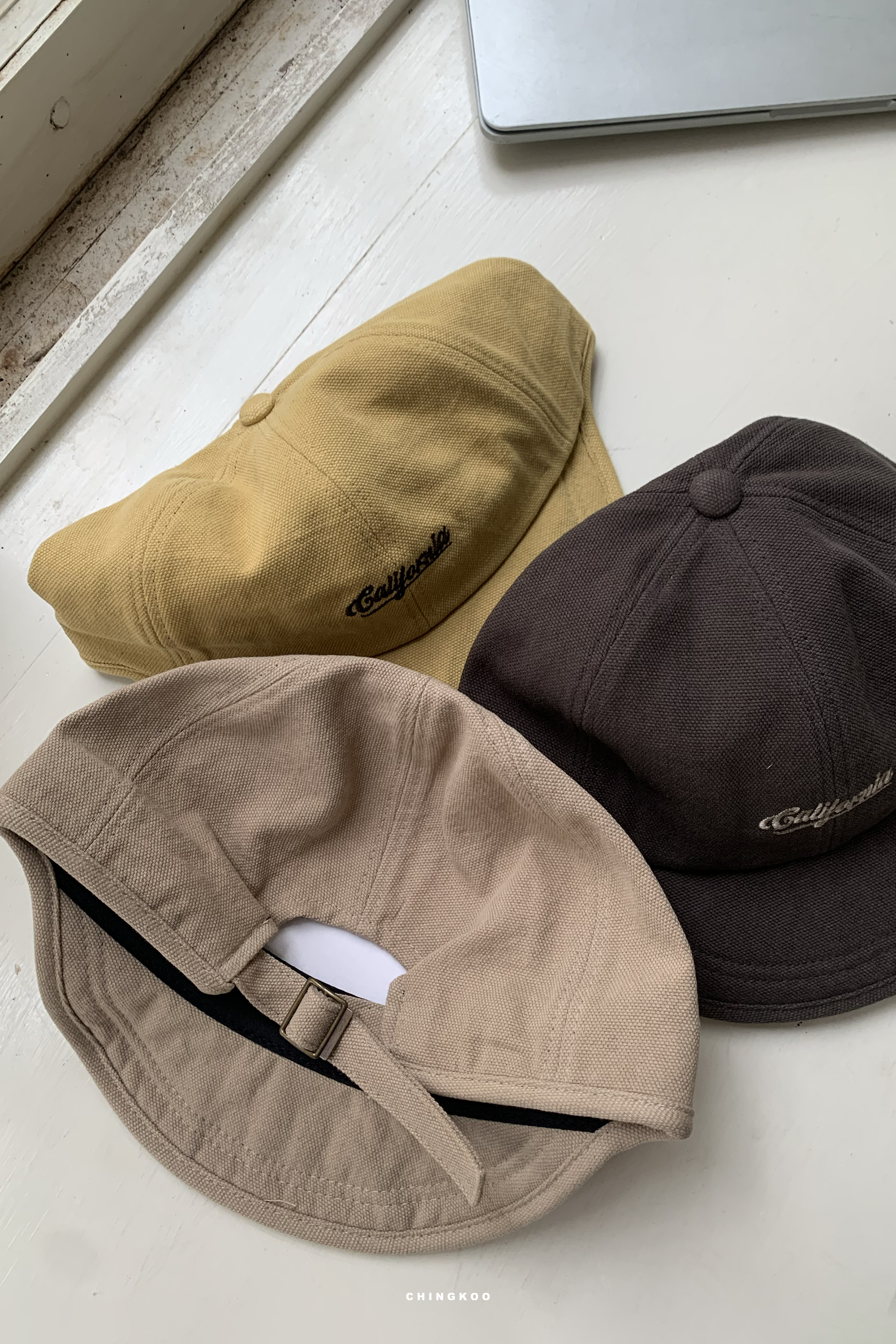 |韓國Korea|秋色字母刺繡帽 3色