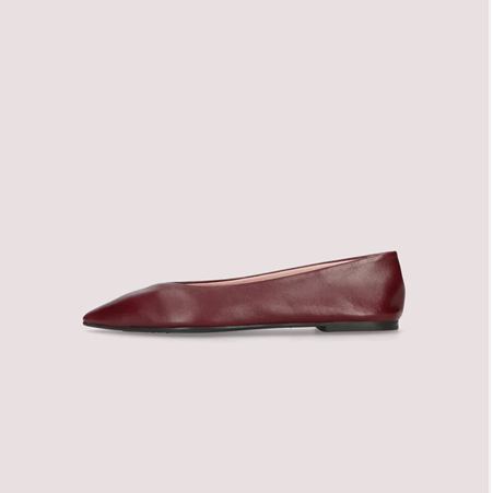 1PB0109-107 [PRETTY BALLERINAS] Tyra Red Leather Ballet Flats #52775_002 (BR)