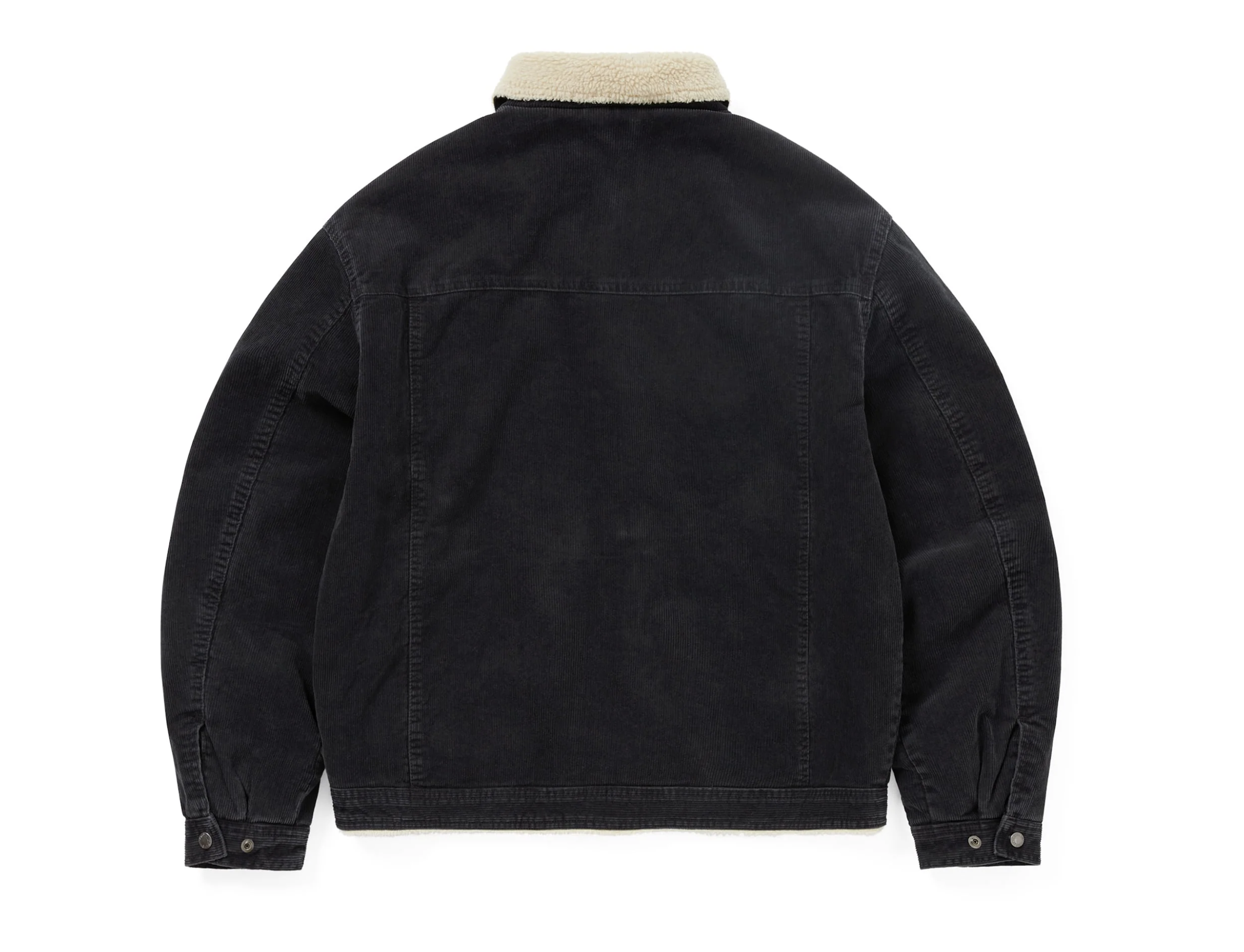 Thisisneverthat Sherpa Lined Corduroy Trucker Jacket- Black
