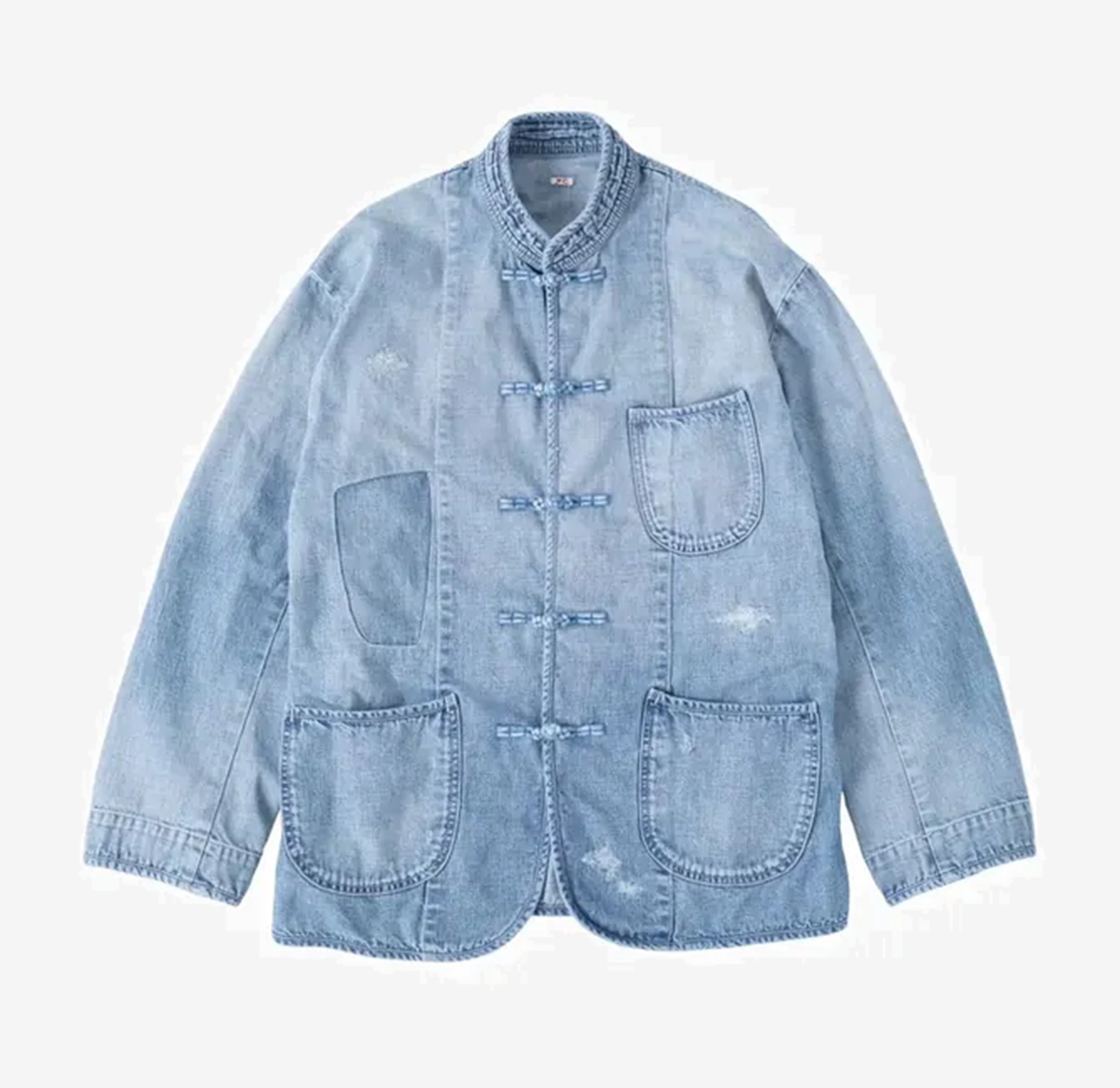 RE-STOCK: PORTER CLASSIC CANNERY ROW DENIM CHINESE JACKET - PRE ORDER ITEM (預訂中)
