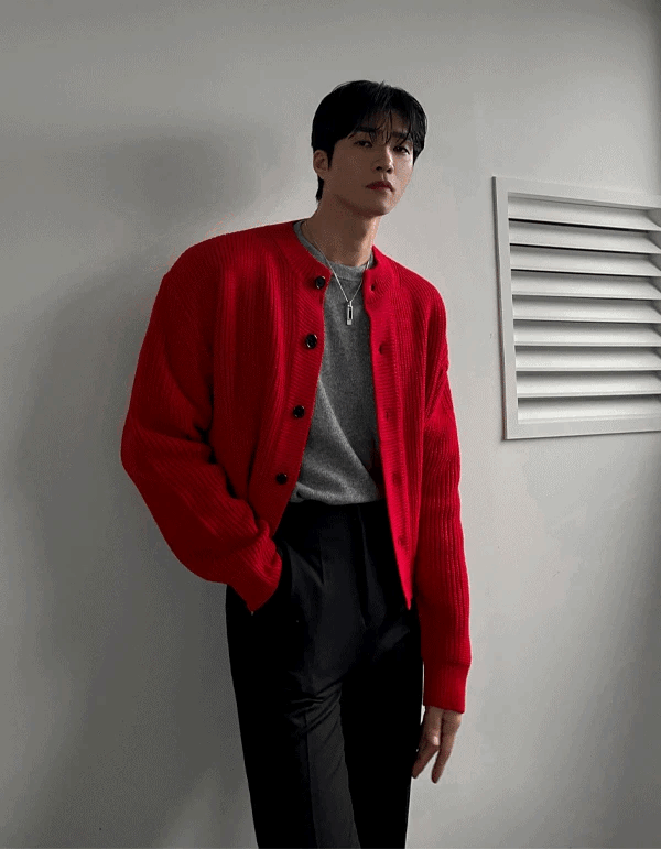 純色短版開襟衫