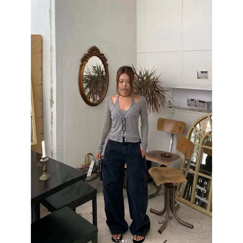 553 假兩件掛脖上衣