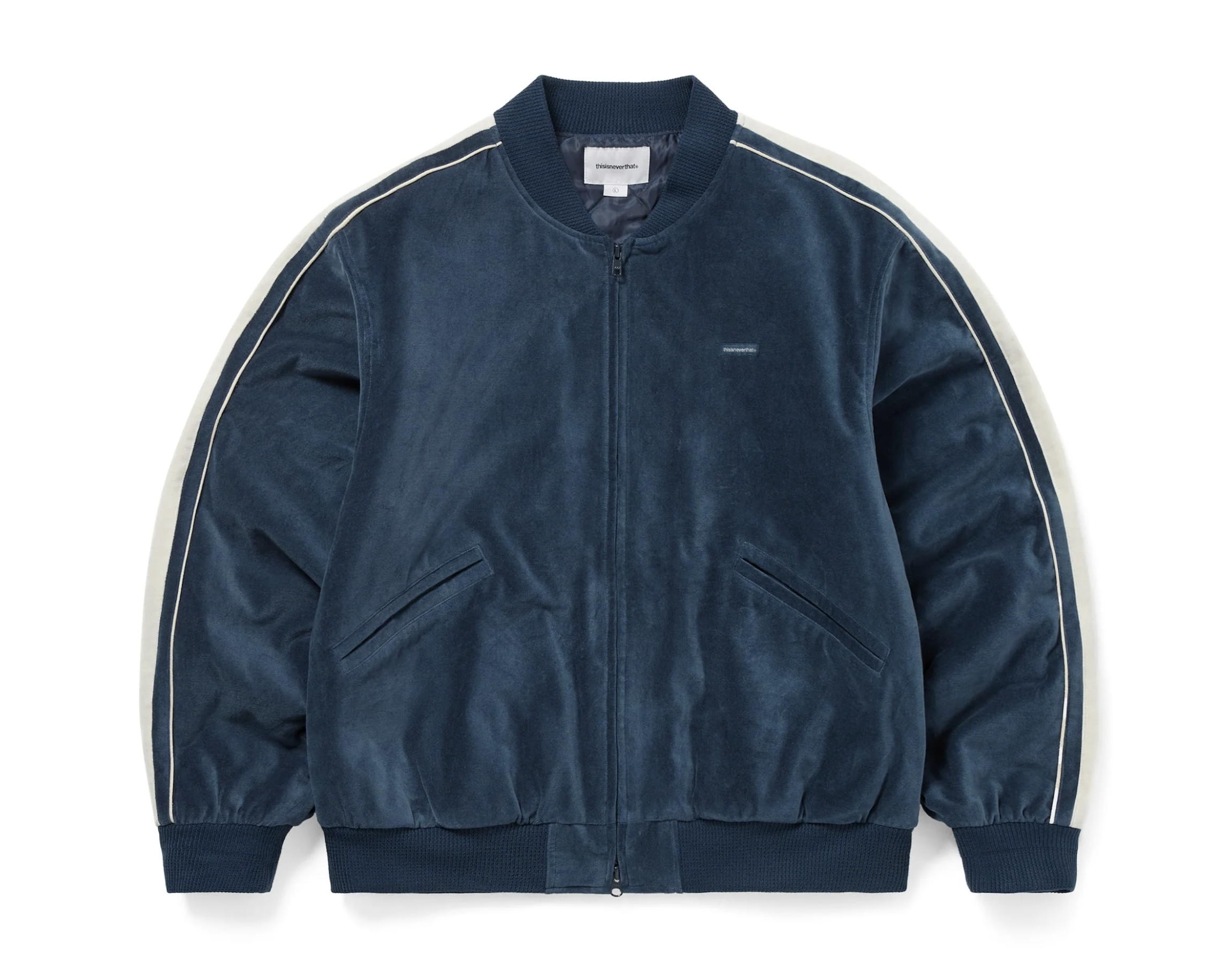 Thisisneverthat Velvet Track Jacket- Blue