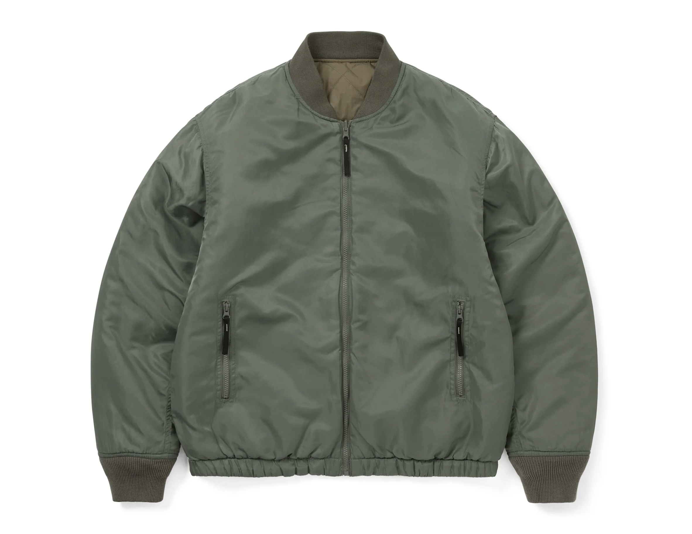 Thisisneverthat Reversible Bomber Jacket- Dark Sage