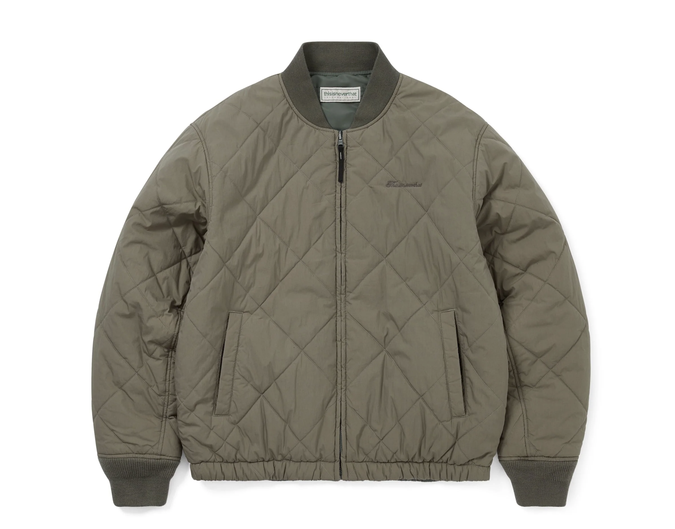 Thisisneverthat Reversible Bomber Jacket- Dark Sage