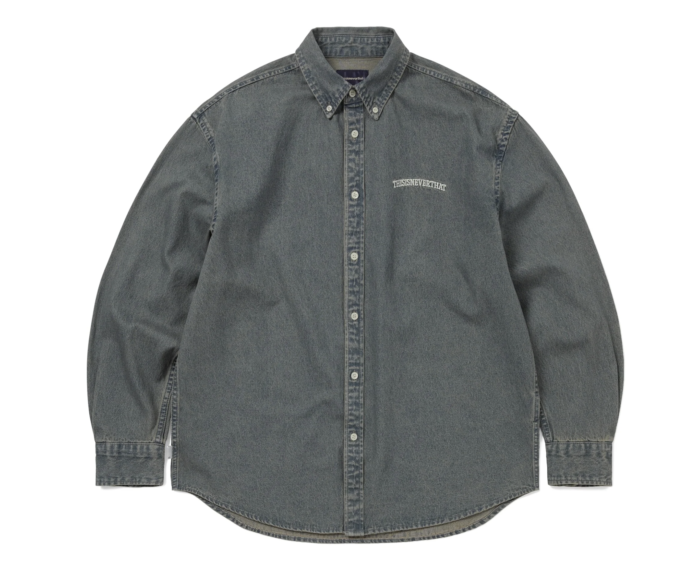 Thisisneverthat Washed Denim Shirt- Blue