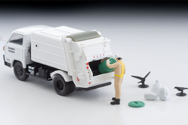 TOMYTEC  LV-N343b Mitsubishi Fuso Canter Garbage Truck (White)