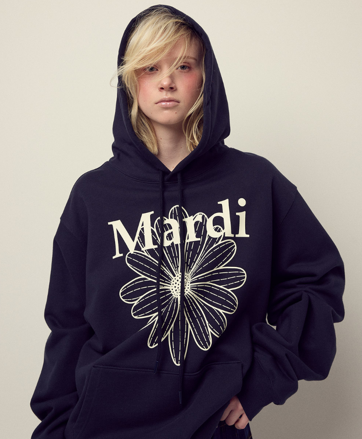【韓國預購】AKR111241 MARDI OVERSIZED HOODY FLOWERMARDI 連帽衛衣