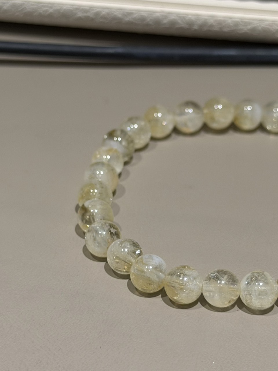 MD檸檬黃晶-素圈手環