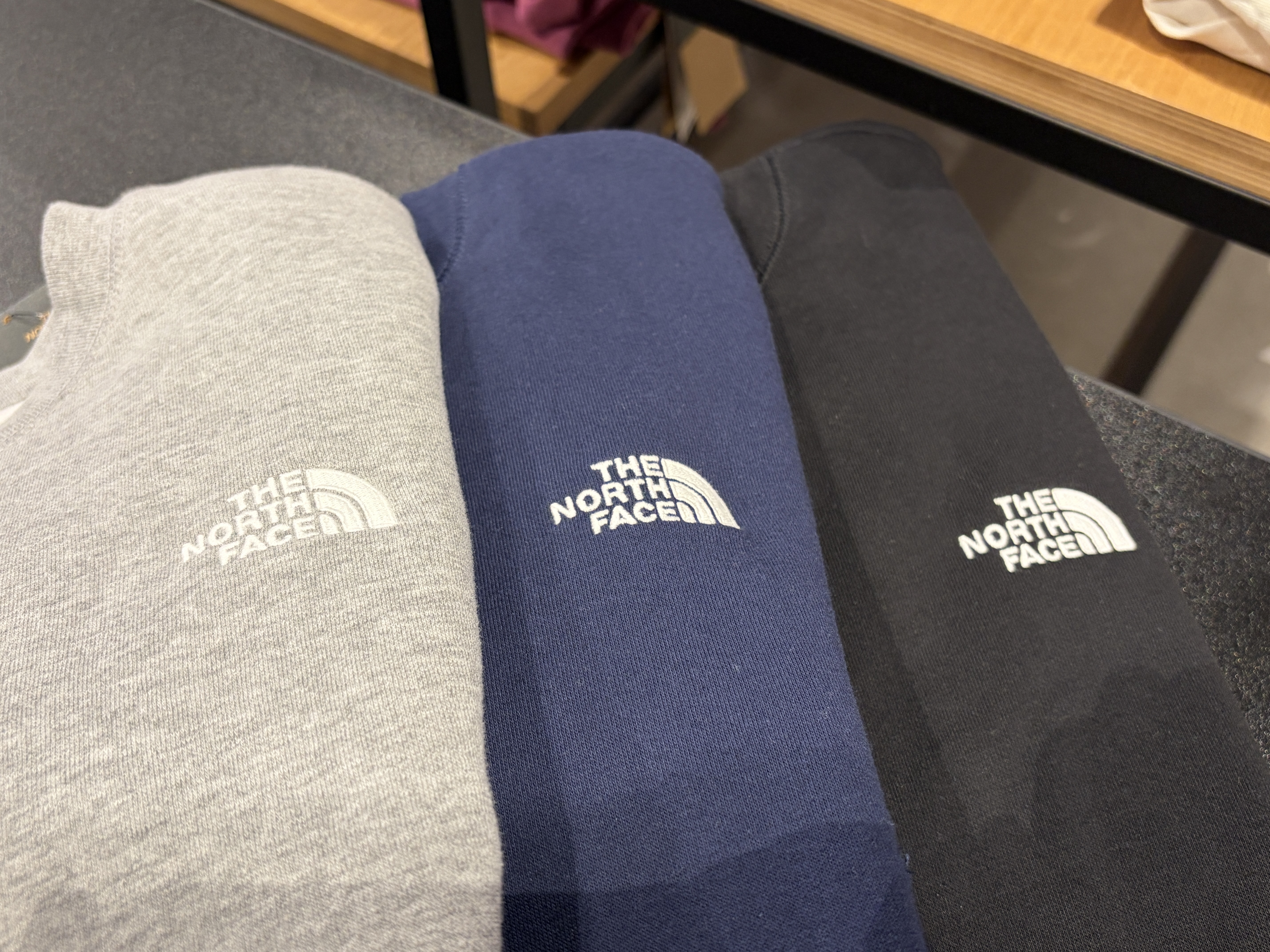 THE NORTH FACE 女大人 刺繡小標 落肩 小寬版 刷毛 大學TEE (4色)