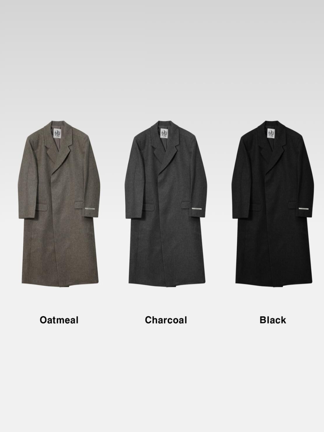 淨色反領開胸長褸 D.B.Y.M-073JK