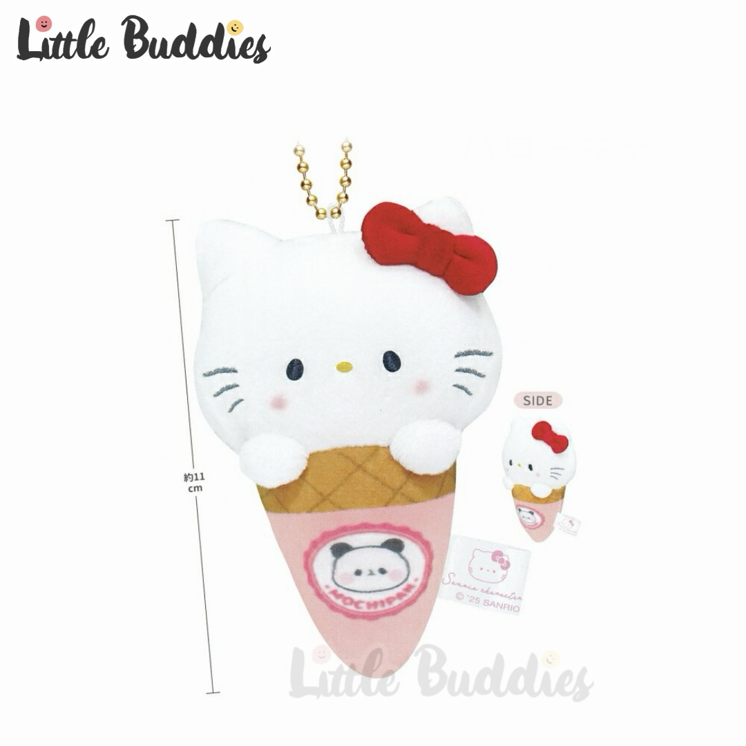 日本 Sanrio x Mochipan 系列 雪糕甜筒造型公仔匙扣