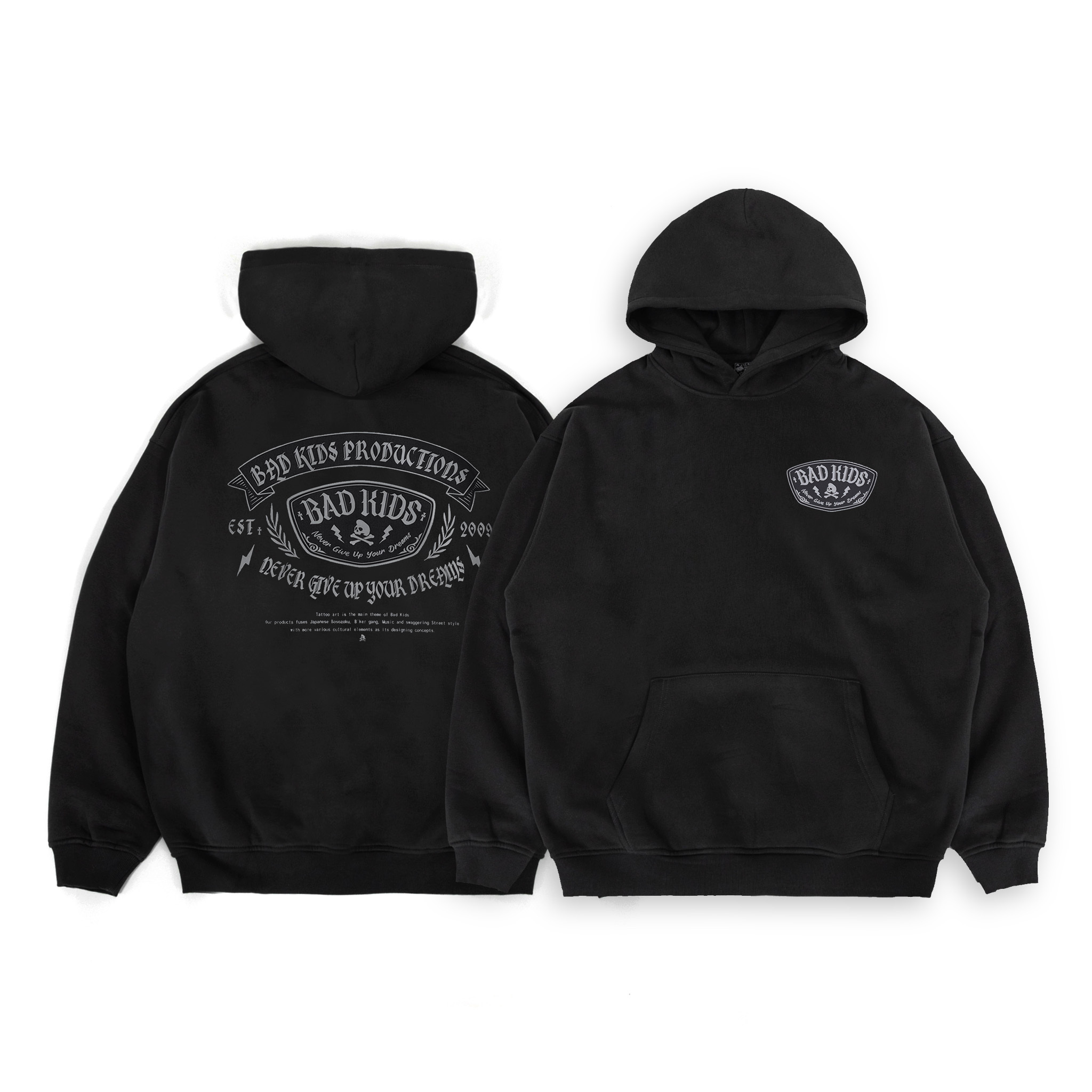 BAD KIDS 惡童 25A/W PVC Patch Hoodie (430g毛圈徽章帽T)