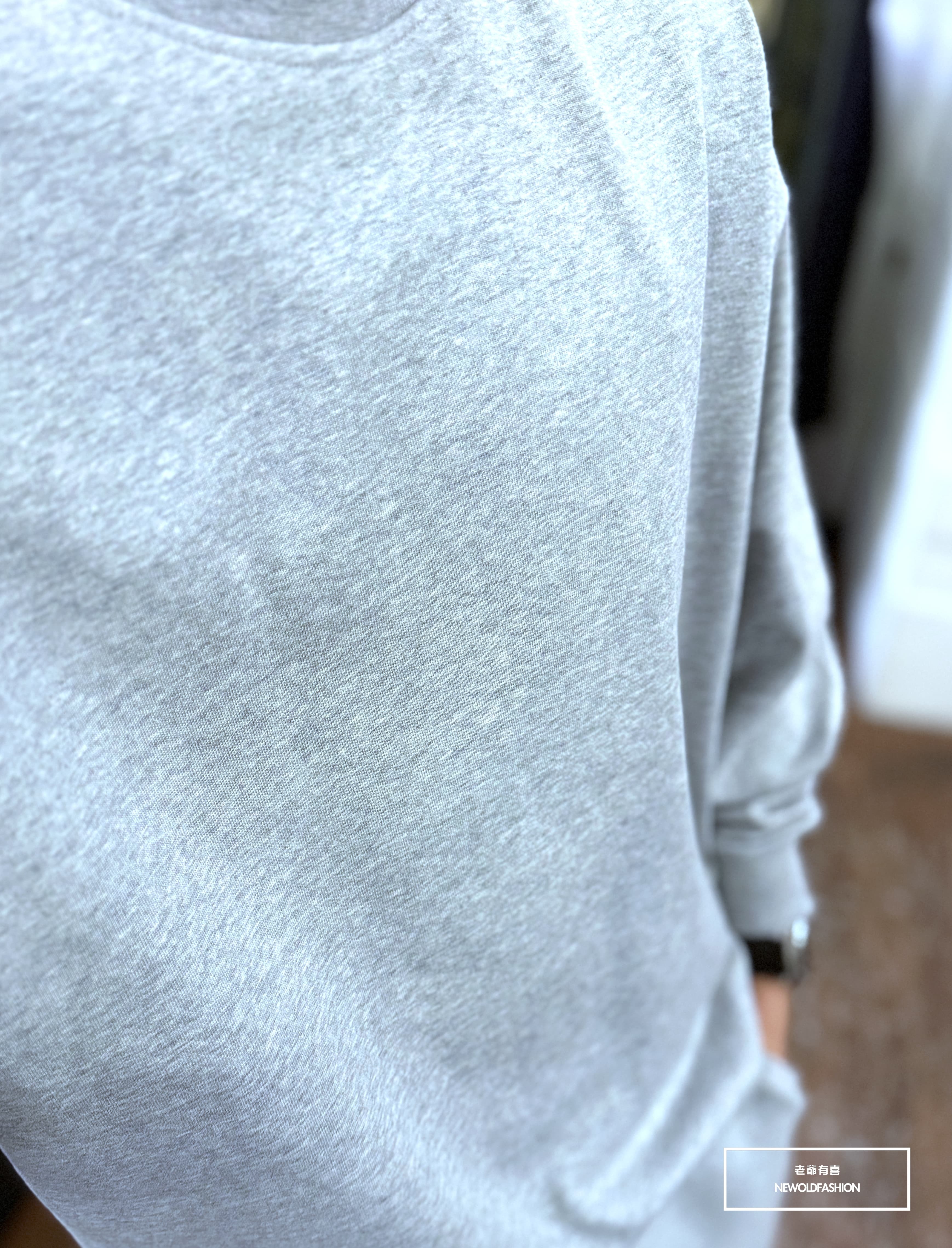 『新品上市』重磅原色素面圓領大學T(NOF2510W0175)-灰