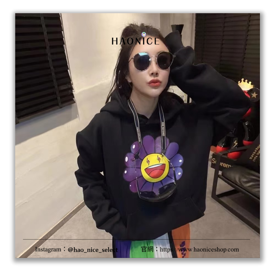 【HAO NICE】村上隆🔥J Balvin x Takashi Murakami 超強聯名⚡️ 經典笑臉太陽花 長袖帽T 日潮