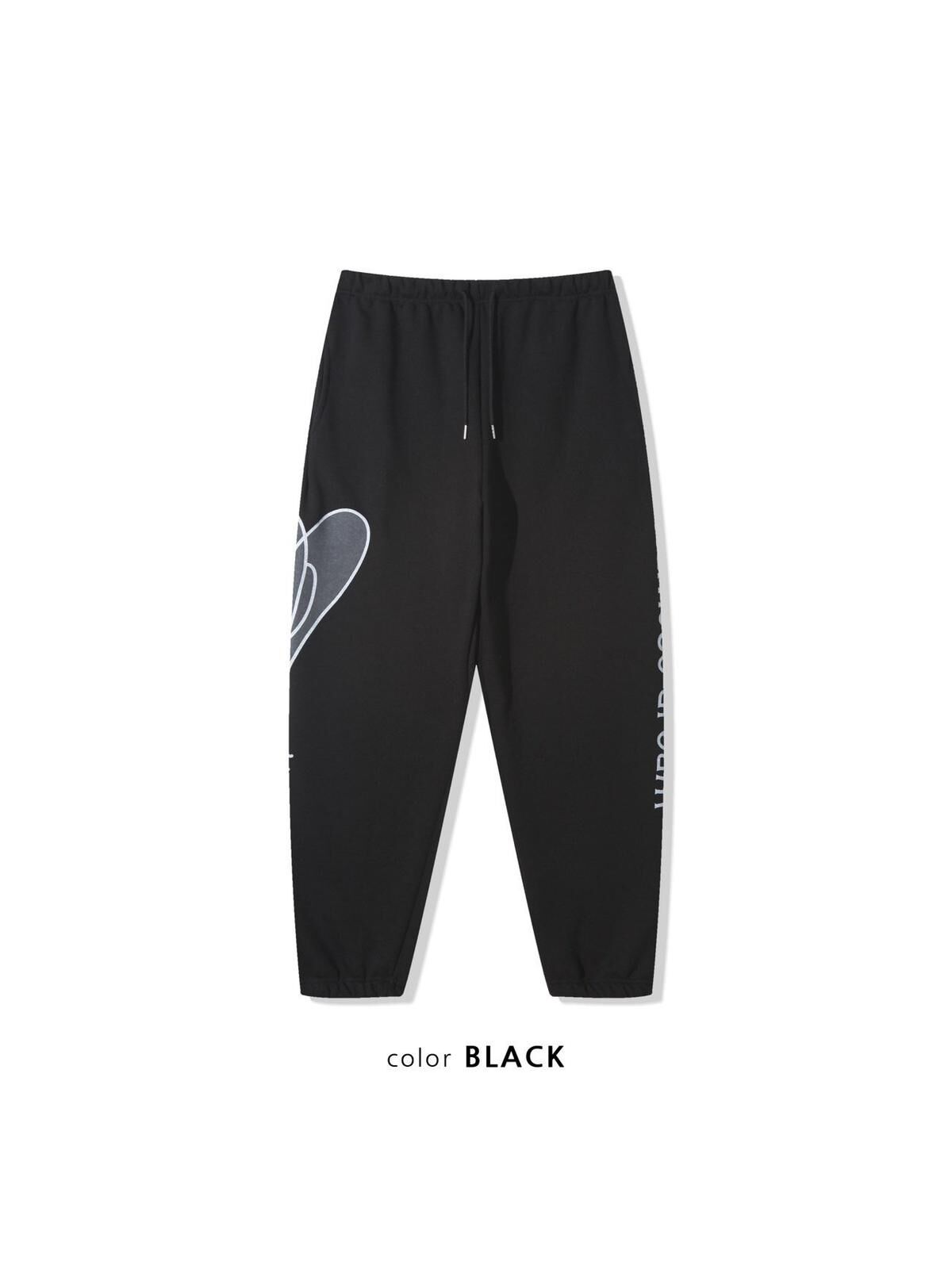 英文字圖案束腳運動褲 P3201