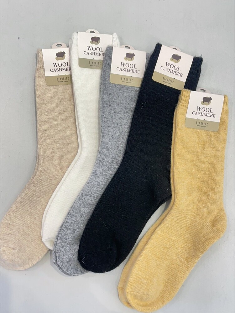 素色羊毛長襪