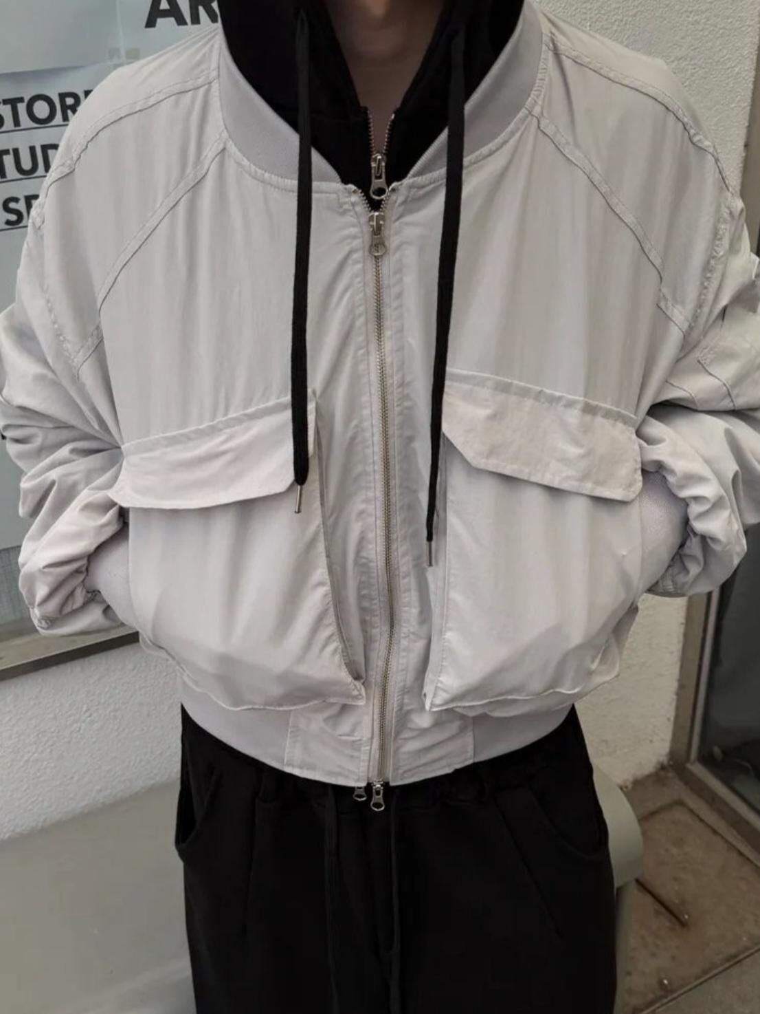 淨色拉鍊短外套 JK2682